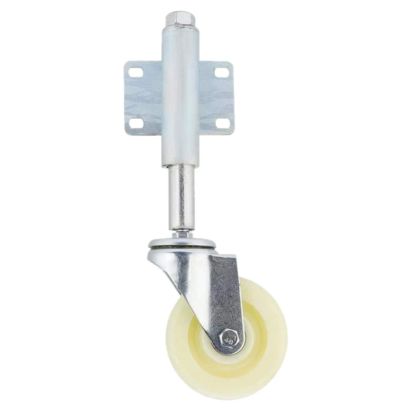 

4 Inch Gate Wheel Nylon Spring Loaded Swivel Caster Wheel Heavy Duty 220 Lbs Load Capacity