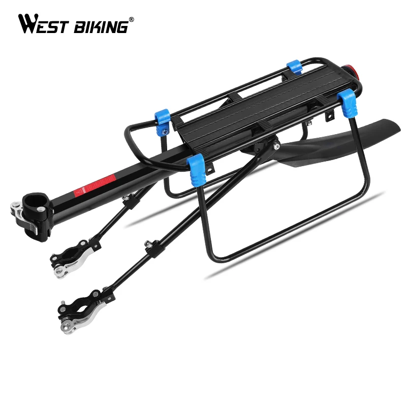 

WEST BIKING MTB Bike Racks with Fender Aluminum Transport Rear Bicycle Rack 55*14.5 cm Cycling Cargo Shelf Luggage Carrier