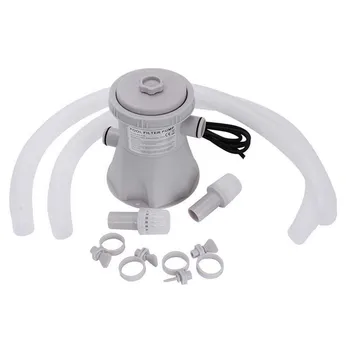 

US/EU Plug 110 V 330 GPH Swimming Pool Filter Pump Kit For 100-350GAL Pools + 2Pcs Filter Pool Water Cleaning Tool drop ship d4