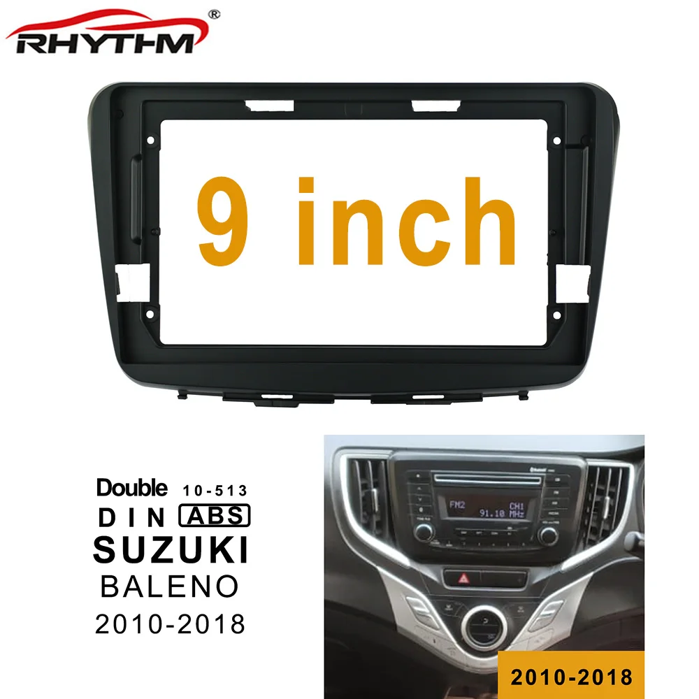 Ритм автомобиля радио приборная панель отделка комплект для Suzuki Baleno 2010- 2DIN 9 дюймов автомобильное радио DVD рамка крепление лица установка панели