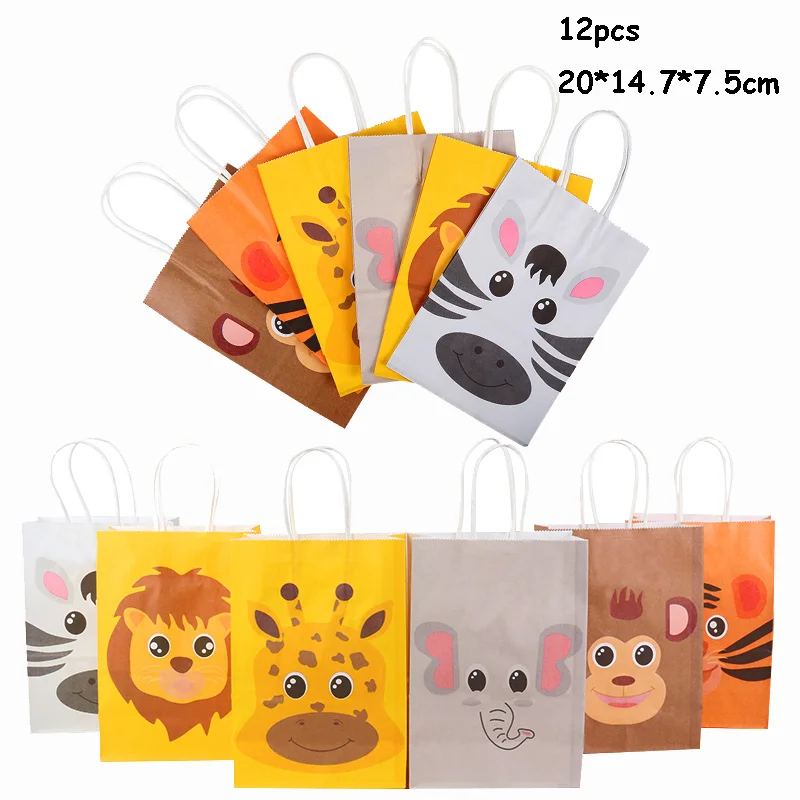12pcs bag A 13 шт. рождественские сумки для детей или гостей Подарочный пакет с наклейка с новогодней елкой упаковка для конфет navidad украшения Merry xmas natal - Цвет: 12pcs bag A