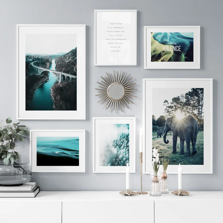 

Elephant Bridge Forest Quotes Wall Art Canvas Painting Abstract Nordic Posters And Prints Wall Pictures For Living Room Decor