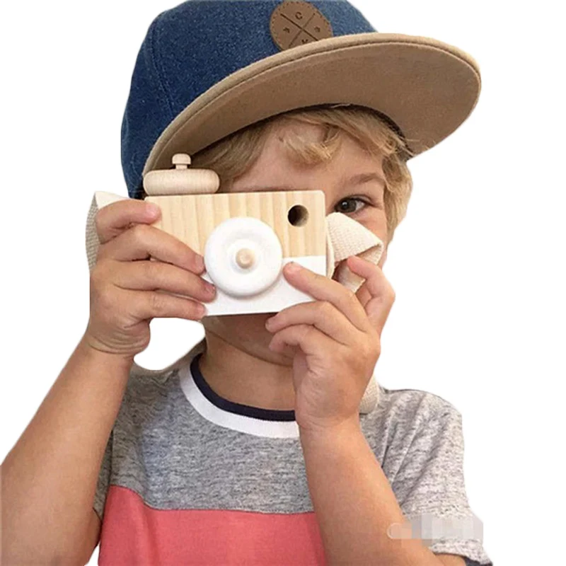 Деревянный DIY камера Детские игрушки украшения комнаты 7 цветов игрушечные камеры для маленьких девочек и мальчиков подарок на день