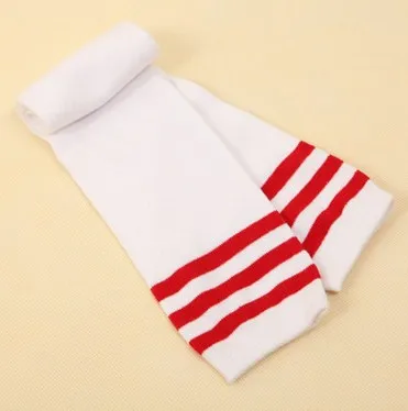 Kids Knee High Socks Girls Boys Football Stripes Cotton Sports School White Socks Skate Children Baby Long Tube Leg Warm 02