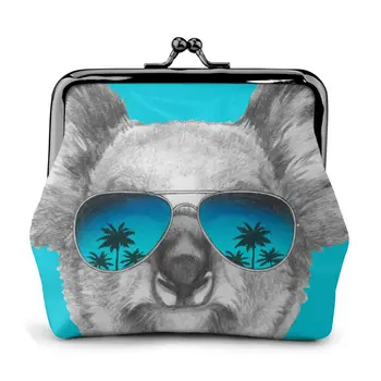 

OLN Koala With Mirror Sunglasses Portrait Fashion Women Wallet Small Ladies Purse Female Wallet Coin Purse
