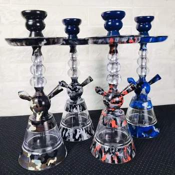 

Factory Direct Portable Single Hose Travel art desgin camouflage Stainless steel sheesha chicha shisha hookah set