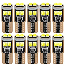 

10Pcs T10 W5W WY5W 2825 Super Bright LED Canbus No Error Car Interior Reading Dome Lights Auto Parking Lamp Wedge Tail Side Bulb
