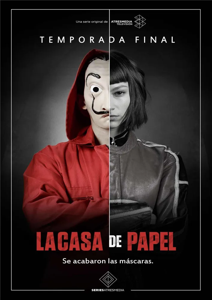 Глянцевые бумажные плакаты la casa de papel, украшение на стену, хорошее качество - Цвет: Серый