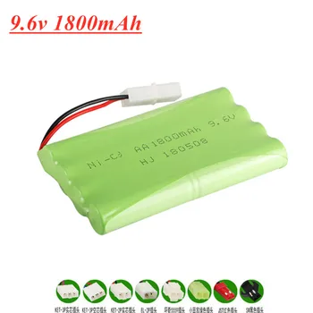 

1PCS 9.6v 1800mAh Rechargeable Battery For Rc toy Car Boat Gun Tanks Trains Robot Parts AA Ni-MH 1400mAh 9.6v Battery Pack