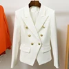 TOP QUALITY New Fashion 2024 Designer Jacket Women's Classic Double Breasted Metal Lion Buttons Blazer Outer Size S-5XL 4