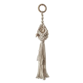 

Handmade Woven Cotton Rope Hanging Basket