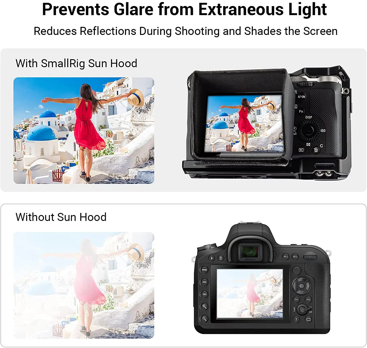 Sunhood for Sony Alpha 7S III Alpha 7C  for Sony ZV-1 FX3 Camera Rig for Shoot V