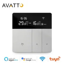 AVATTO-termostato inteligente WiFi, controlador de temperatura, 100-240 V, aplicación remota Tuya, funciona con Alexa, Google Home, Yandex, Alice