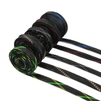 

5M Cable Wire Gland Protection 20mm 5 Colors Insulation Braided Sleeve Tight PET Expandable Cable Sleeve Wire Wrapper Protection