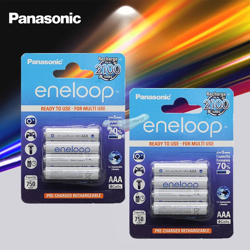 

8pcs Panasonic Eneloop Original Battery Pro 1.2V AaA 800mAh NI-MH Camera Flashlight Toy Pre-Charged Rechargeable Batteries