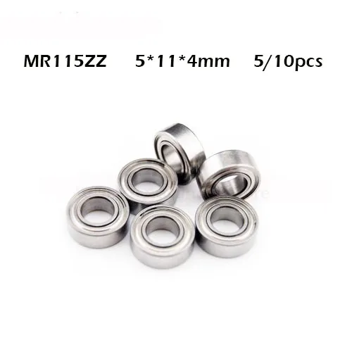 Бесплатная доставка 5/10 шт. MR115ZZ 5*11*4 мм ABEC-1 миниатюрный шарикоподшипник mr115z |