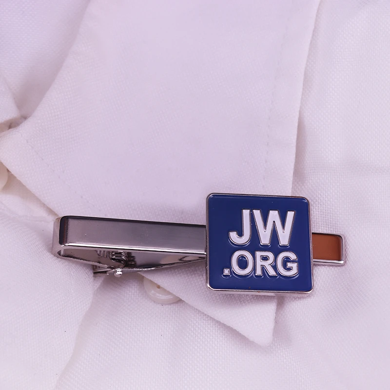 Элегантный зажим для галстука JW. Org синий джентльменский металлический зажим для галстука простые мужские деловые аксессуары
