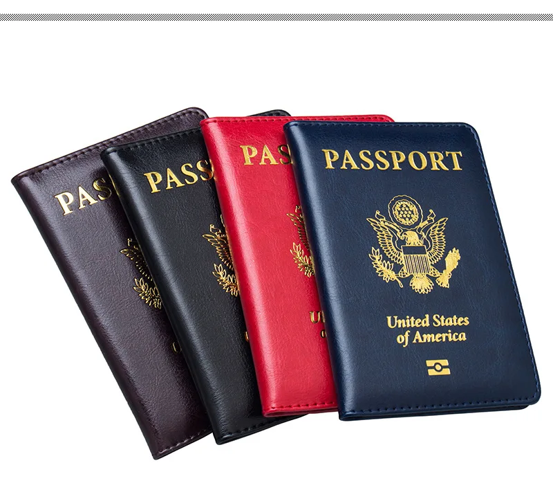 Чехол Zounake с национальной эмблемой США, чехол для паспорта из искусственной кожи, кошелек с отделениями для карт, аксессуары для