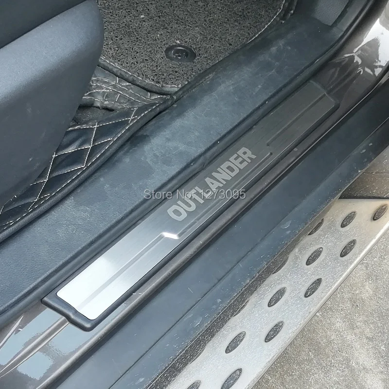 Для Mitsubishi Outlander 3 2013 2017 2018 2019 Нержавеющая Накладка на порог Защитная аксессуары