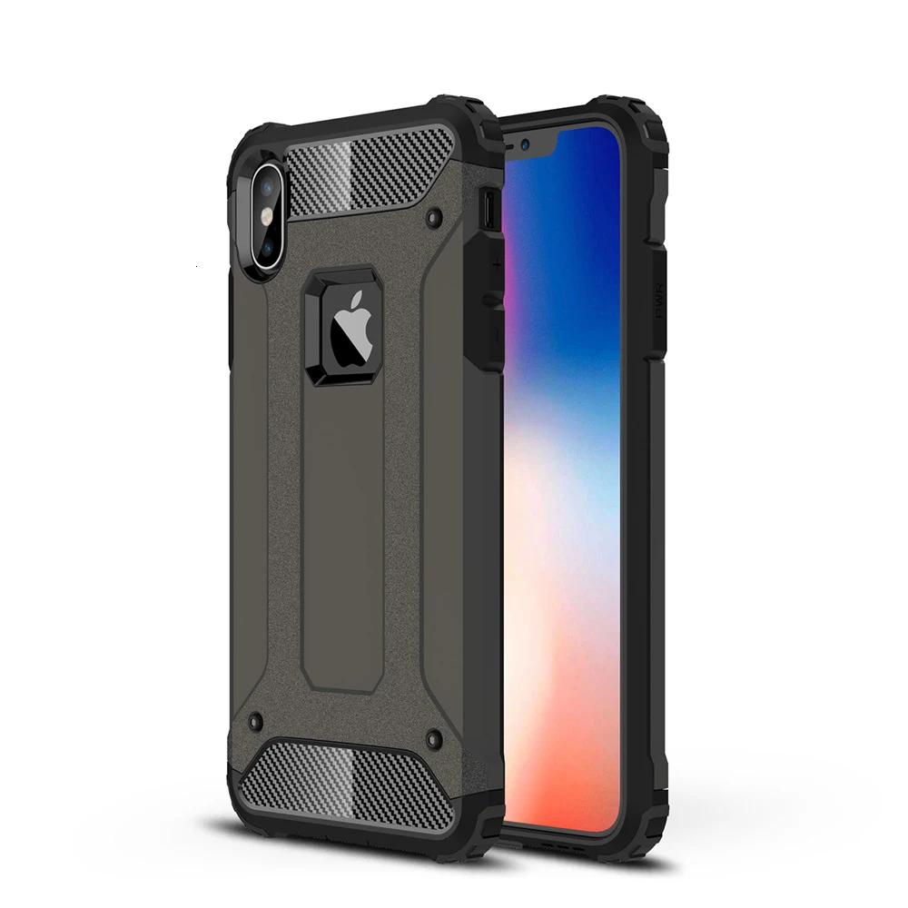 Brown 1000 шт. чехол для телефона Apple iPhone 11 Pro Max XS XR X 8 7 6 6S Plus SE 5 5S сверхмощный противоударный защитный чехол панцири чехлы - Цвет: Brown