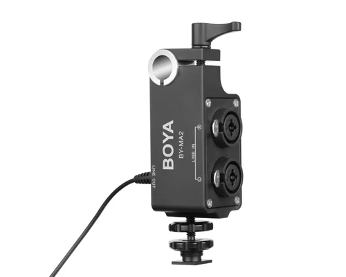 Boya BY MA2 двухканальный аудиомикшер для записи XLR разъем 6 5 мм до 3 Беспроводная
