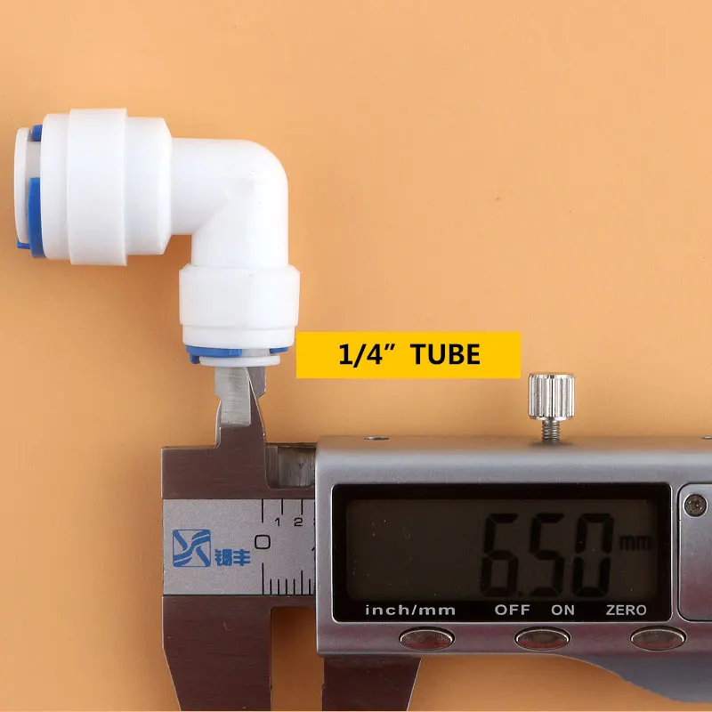 3/8" OD PE TUBE to1/4" tube quick coupling diameter chang 6.5MM-9.5MM Elbow Connector 4040 RO water reverse osmosis system 4060 ro water tube connector ro water tube fitting