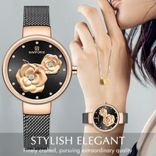 Топ бренд NAVIFORCE женские часы Женские Простые Модные Роскошные деловые наручные часы женские водонепроницаемые часы из нержавеющей стали