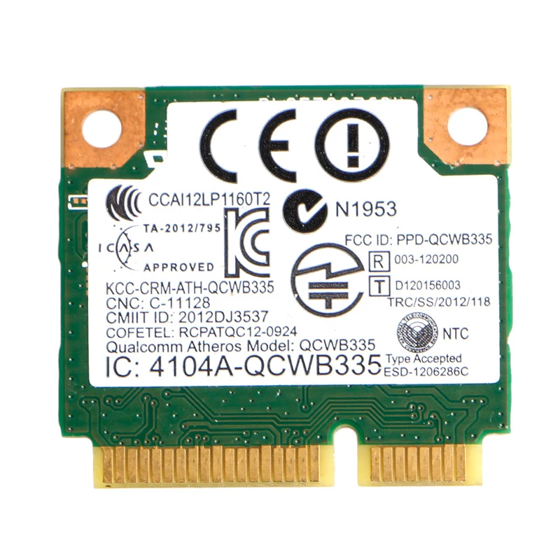 MIUSON Intel Qualcomm Atheros QCWB335 WiFi Mini Wireless Card CN-0C3Y4J für Dell DW1705 