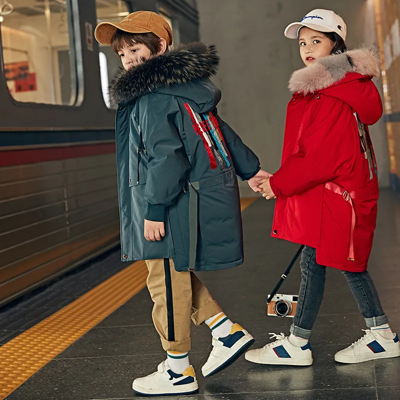

Winter Thicken Windproof Warm Kids Coat Waterproof Children Outerwear Kids Clothes Boys Jackets For 3-12 Years Old