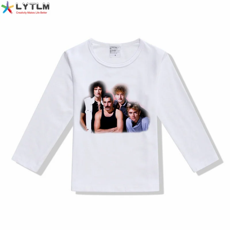 LYTLM queen Band/футболки рок-н-ролл; футболки для малышей; Jongens Kleding vetement enfant fille; футболка с рисунком для детей; Camisetas - Цвет: CX White
