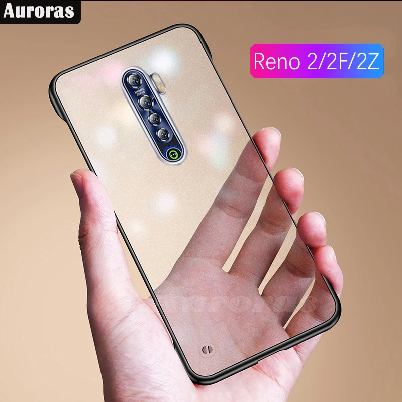 Auroras для OPPO Reno 2 Чехол Прозрачная Жесткая рамка безрамочный чехол 2F 2Z