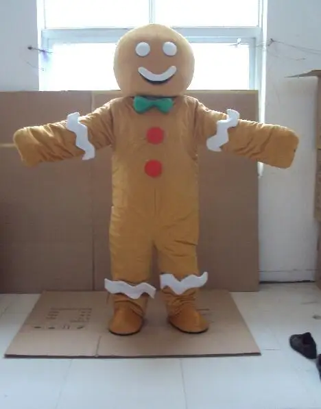 

Gingerbread Man Mascot Costume Suits Cosplay Party Game Dress Outfits Advertising Carnival Halloween Xmas Easter Festival Adults