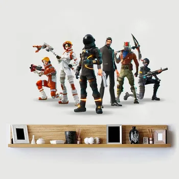

Fortress Night Wall Stickers Fortnites Self-Adhesive Cartoon Character Bedroom Decoration Fortnights Stickers Graffiti PVC Gift