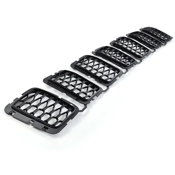 

Honeycomb Matte Mesh Black Front Grill Inserts for Jeep Grand Cherokee 2017-2019
