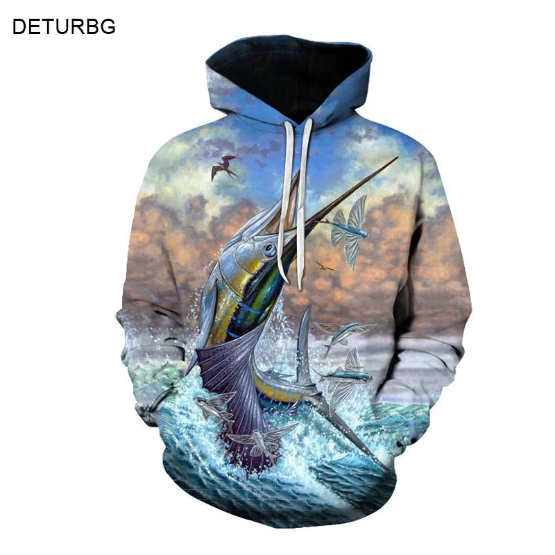 

Mens Fashion 3D Fishinger Printed Tuna Hoodies Man Women Streetwear Hooded Hip Hop Sweatshirts Outerwear 5XL 6XL 25 Colors WY69