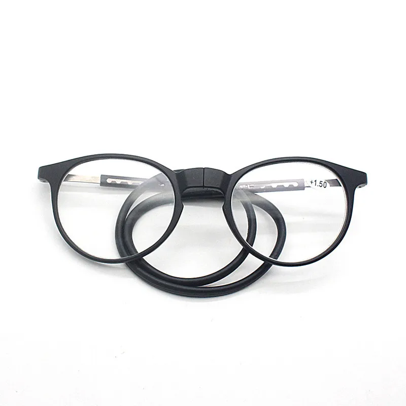 Висящие на шее очки для чтения, магнитные, унисекс, регулируемая оправа TR90, близорукость, Пресбиопия, очки по рецепту+ 100+ 150+ 200+ 250