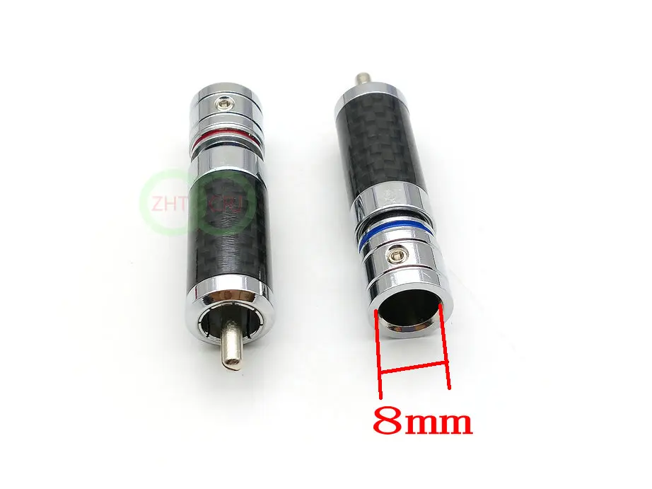 

10pcs Copper Rhodium Plated Carbon Fiber RCA Plug Solder