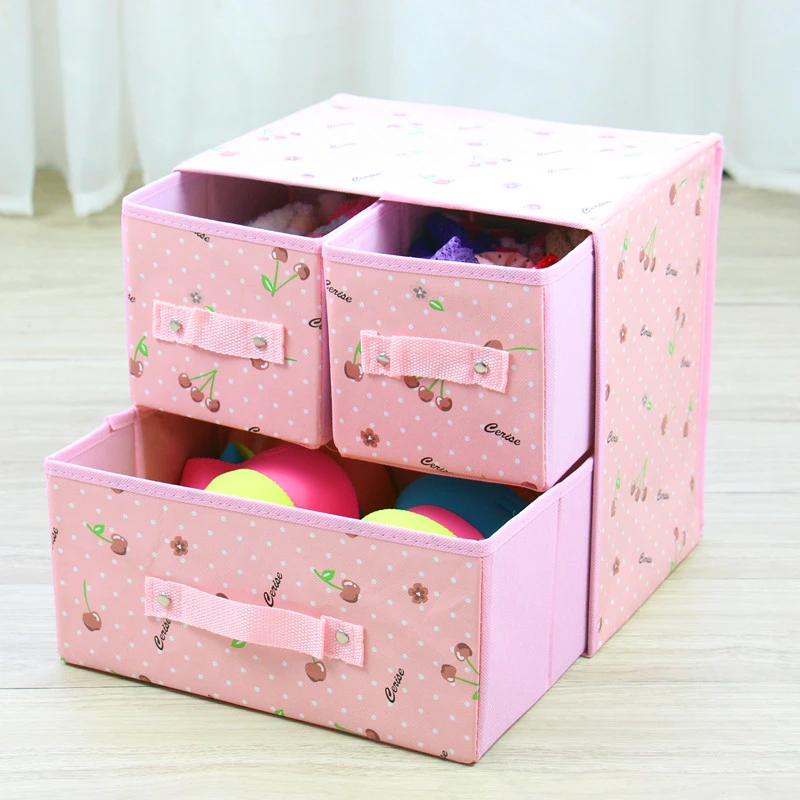 

Drawer Type Storage Box Underwear Boxes Bra Sorting Socks Sundry Toy Finishing Box 30x22x30cm Organizador Multi Grid Combination
