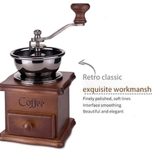 Ручная кофемолка в ретростиле, из дерева кофемолка шлифовальный колесо обозрения дизайн ручной кофе винтажный производитель кухонных принадлежностей