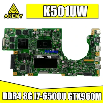 شراءK501UW اللوحة لابتوب For Asus K501UXM K501UQ K501U اللوحة الأصلية DDR4 8G-RAM I7-6500U GTX960M/GTX950M