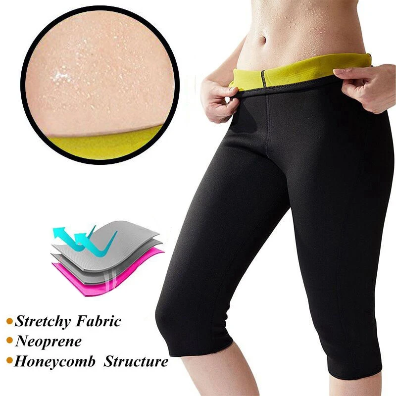 CXZD Womens Slimming Pants Thermo Neoprene Sweat Sauna Body Shapers Fitness Stretch Control Panties Burne Waist Slim Pants (1)
