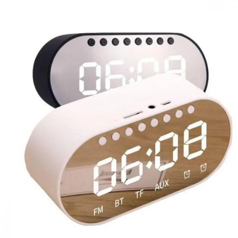 Smart Clock Radio Card Mirror Bluetooth Wireless Audio Desktop Portable Outdoor Small Speaker Alarm Clock