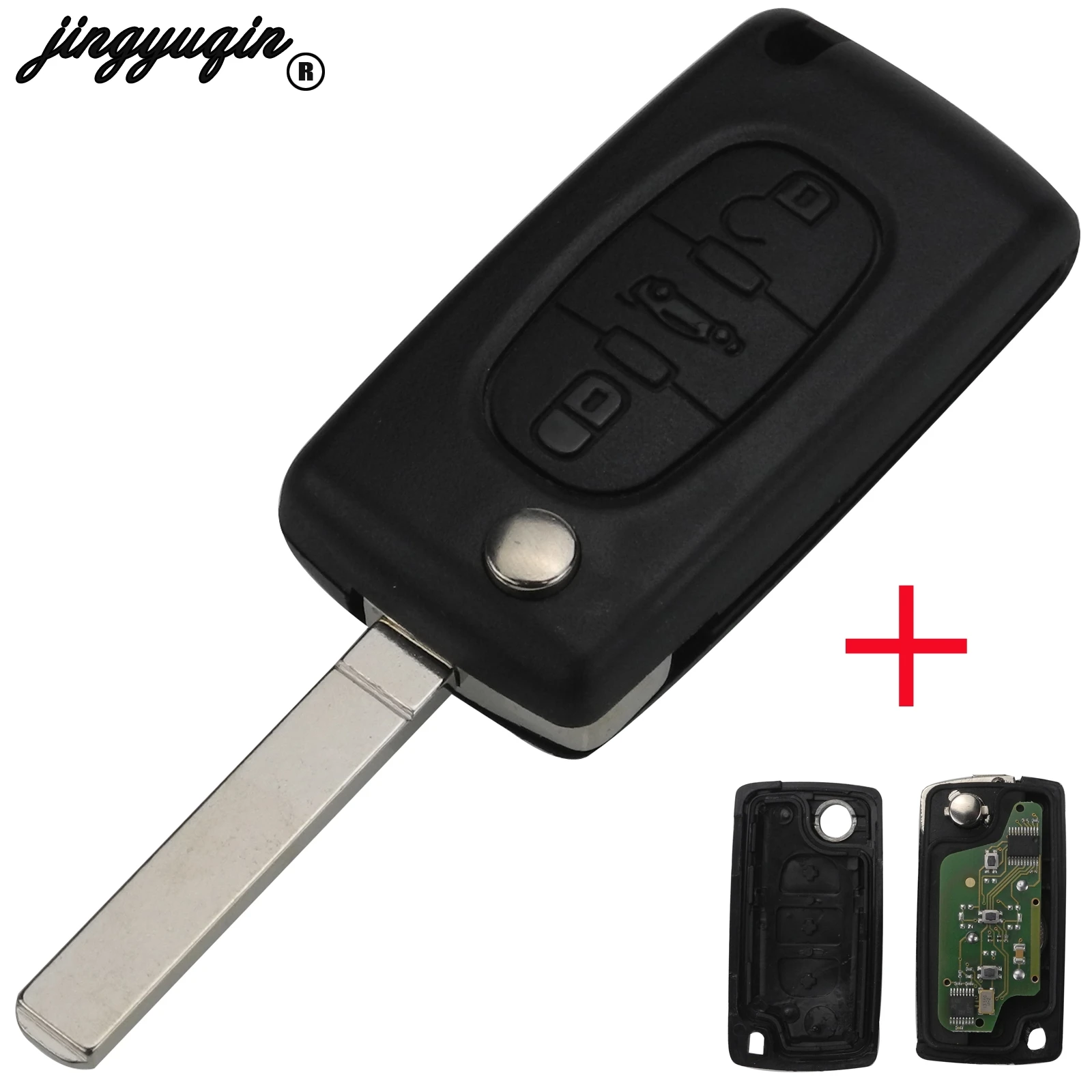 Jingyuqin для Citroen C2 C3 C4 C5 C6 C8 3 кнопки флип чехол оболочка Fob VA2 Blade CE0523|Ключ от авто| |