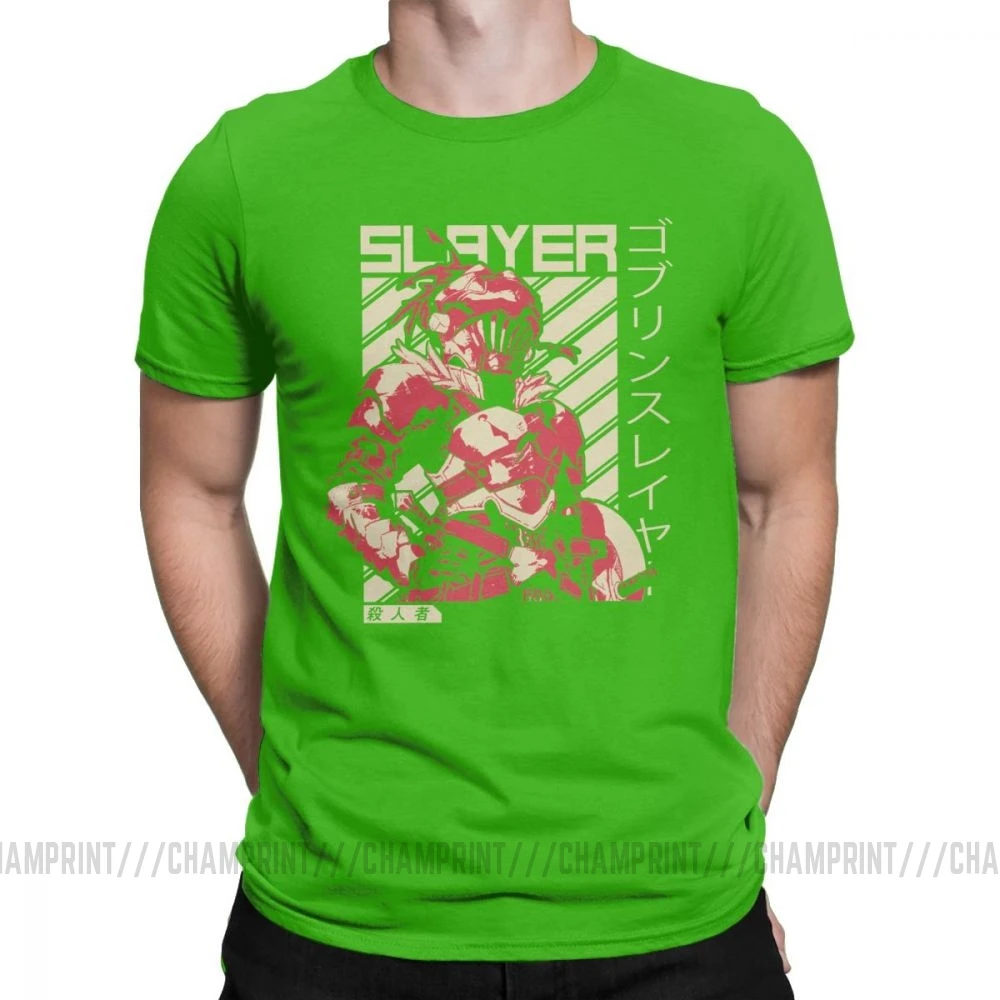 Goblin Slayer жрица футболки мужские Аниме оригинальные топы короткий рукав Повседневная графическая футболка Crewneck Чистый хлопок Футболка - Цвет: Зеленый