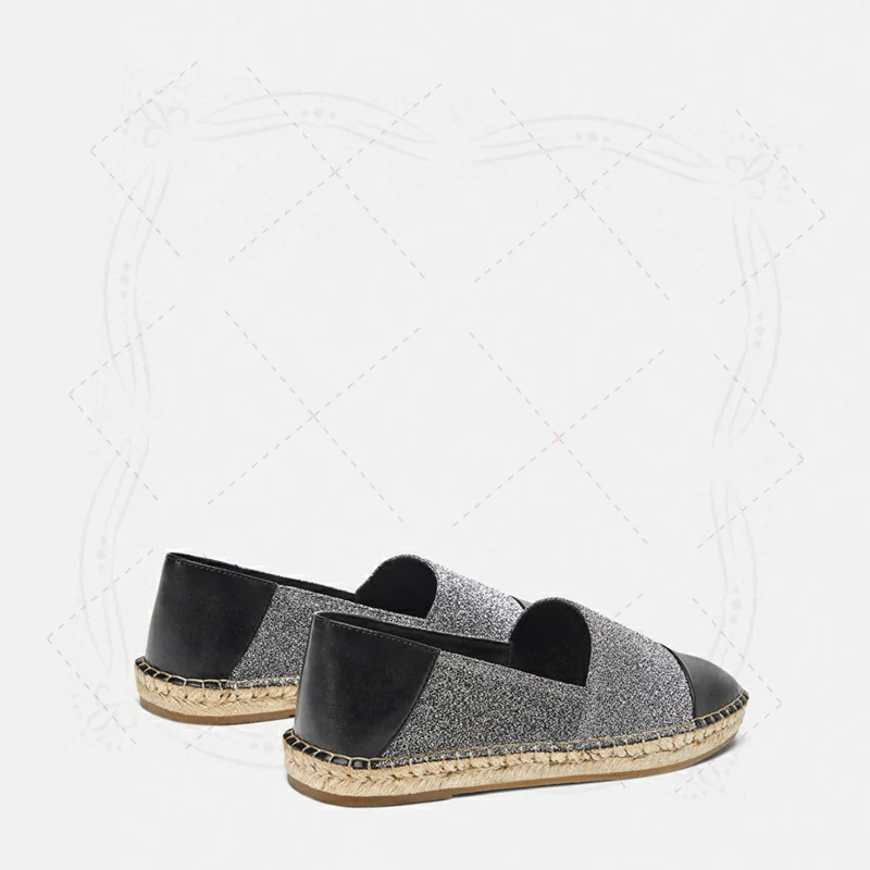 Туфли на плоской подошве; женские модные лоферы; chaussures femme; соломенная трикотажная женская обувь; повседневная обувь с круглым носком; Zapatos De Mujer