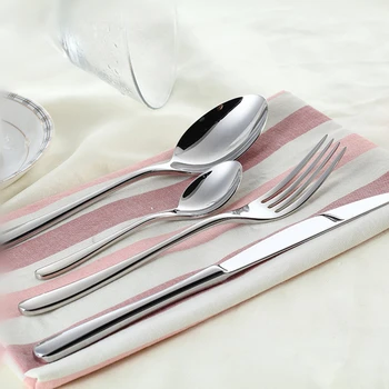 

24 Pcs / Tableware Set Stainless Steel Silver Tableware Luxury Tableware Set Cutlery Set Cutlery Set Can Be Used In Dishwasher