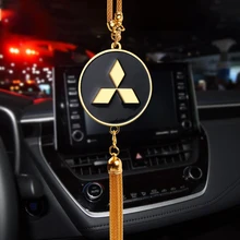 Автомобильное интерьерное зеркало заднего вида золотое украшение-эмблема Подвеска для Mitsubishi Lancer EX Outlander 3 ASX L200 Ralliart Competition