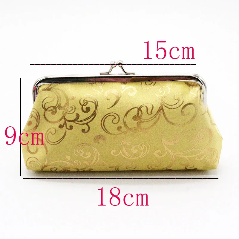 ABZC-Женская Цветочная монета кошелек бумажник для денег сумка маленькая сумочка-клатч (золото)