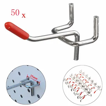 

25/50 pcs Peg Board Hos Wall Shelf Tool Hangers Organizer Storage Display Hardware Tools