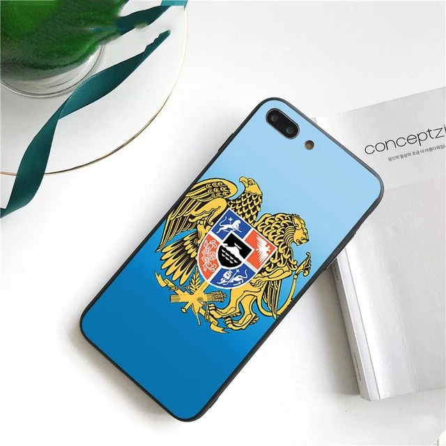 A2 Armenia Albania Россия эмблема флага ТПУ Мягкий силиконовый чехол для телефона iPhone 8 7 6 6S Plus X XS MAX 5 5S SE XR 10 Чехол - Цвет: A2